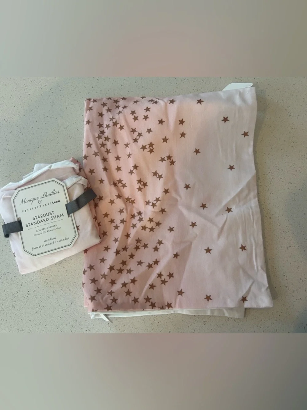 Set 2 Pottery Barn Monique Lhuillier Metallic Stardust Pillow Shams